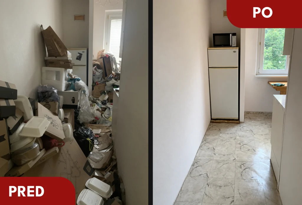 Porovnanie pred čistením a po čistení